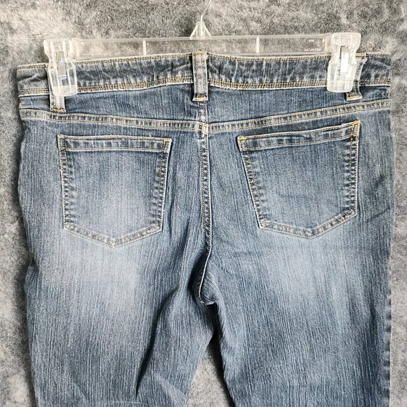 LEVEL EIGHT WOMENS JUNIOR DENIM STRAIGHT JEANS SIZE 11 34x26 LOW RISE BLUE EUC - Picture 5 of 10